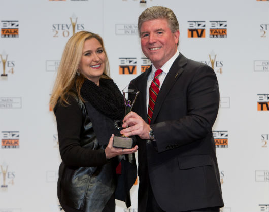 Meredith Lasher, President of Bombshell Productions and Michael Gallagher, President of the Stevie Awards.