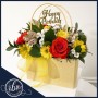 Bright Birthday Bliss - Purse Flower Arrangement