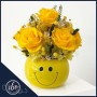 Happy Face Preserved  Eternity Yellow Roses