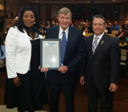 Broward Mayor Barbara Sharief and Commissioner Chip LaMarc