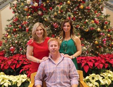  (left to right): Melissa Milroy, senior marking manager for The Galleria at Fort Lauderdale, Jeremy Hayes, owner of Hayes Farms Christmas Trees, Beth Bryant, director of development for HANDY