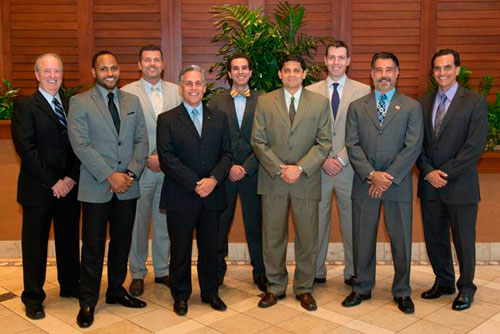 Photo Caption: Steve Crombe, Axel Soto, Jeff Mikus, Felipe Basulto, Peter Neirouz, Jorge Saenz, Sean Deviney, Roger Hicks and Hyram Montero.